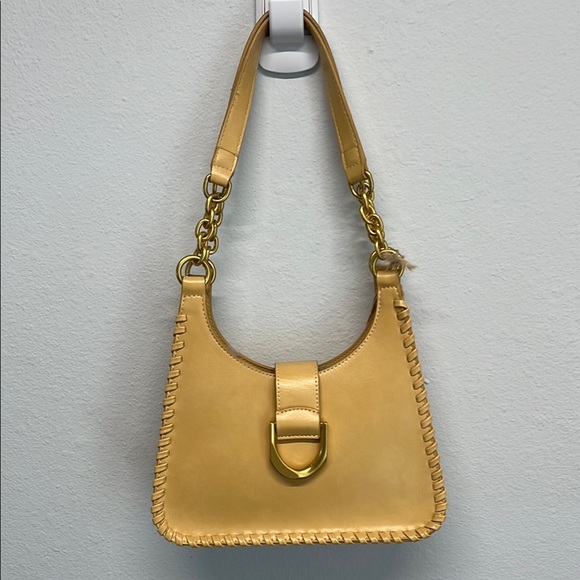 Antik Kraft Handbags - Antik Kraft Mustard Yellow Shoulder Bag with Whipstitch Detail!! 🌞